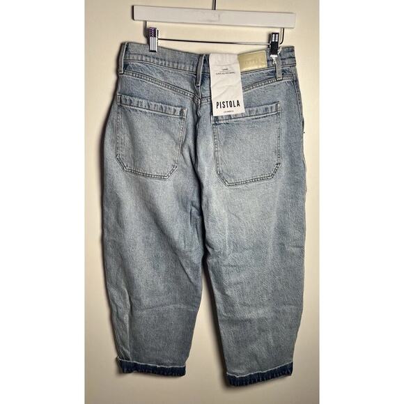 Pistola Turner Super-High Rise Barrel Leg Womens Jeans Provence Blue Size 31 NEW - Picture 5 of 15